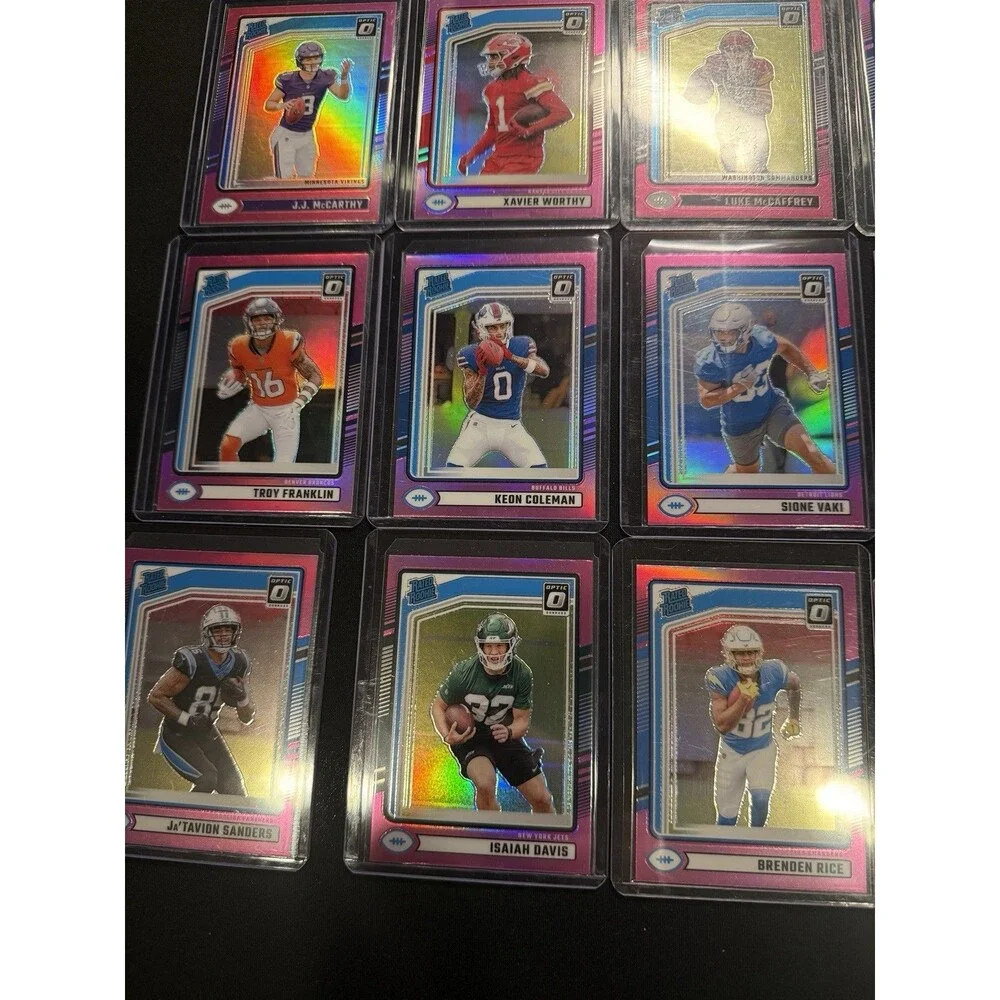 2024 Panini Donruss-Rated Rookie Optic Pink Prizm Rookie Lot 62 Cards